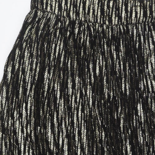 Zara Womens Black Polyester A-Line Skirt Size XS - Elasticated Waist