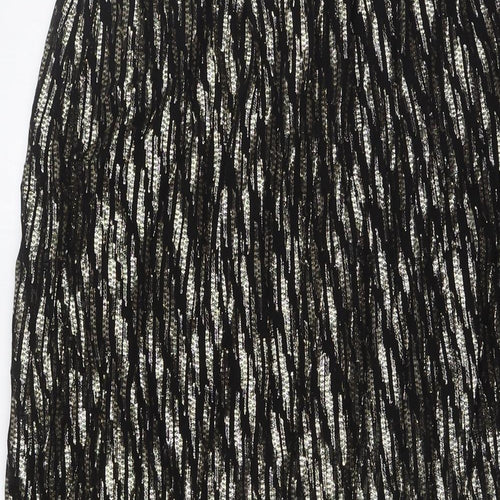 Zara Womens Black Polyester A-Line Skirt Size XS - Elasticated Waist