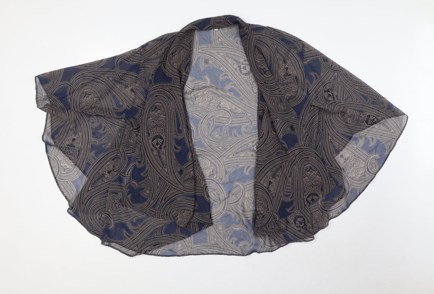 Per Una Womens Blue Polyester Kimono Blouse Size 12 Sweetheart