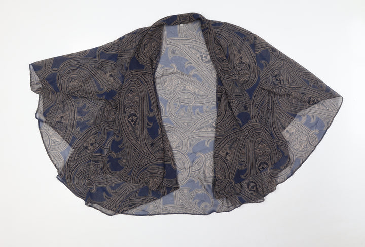 Per Una Womens Blue Polyester Kimono Blouse Size 12 Sweetheart