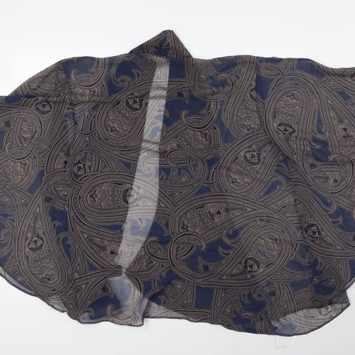 Per Una Womens Blue Polyester Kimono Blouse Size 12 Sweetheart