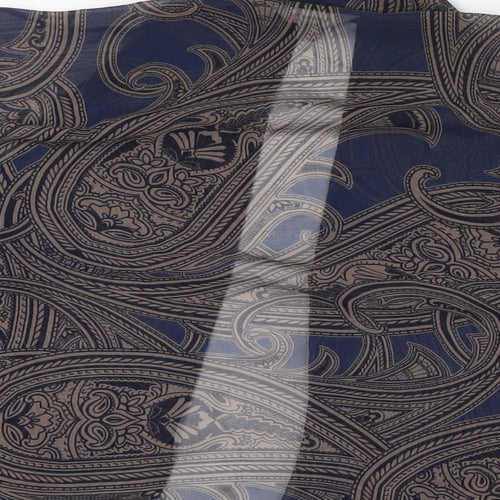 Per Una Womens Blue Polyester Kimono Blouse Size 12 Sweetheart