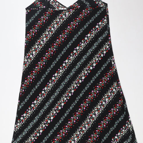 Marlon Womens Multicoloured Floral Polyester A-Line Size 16 V-Neck - Size 16-18