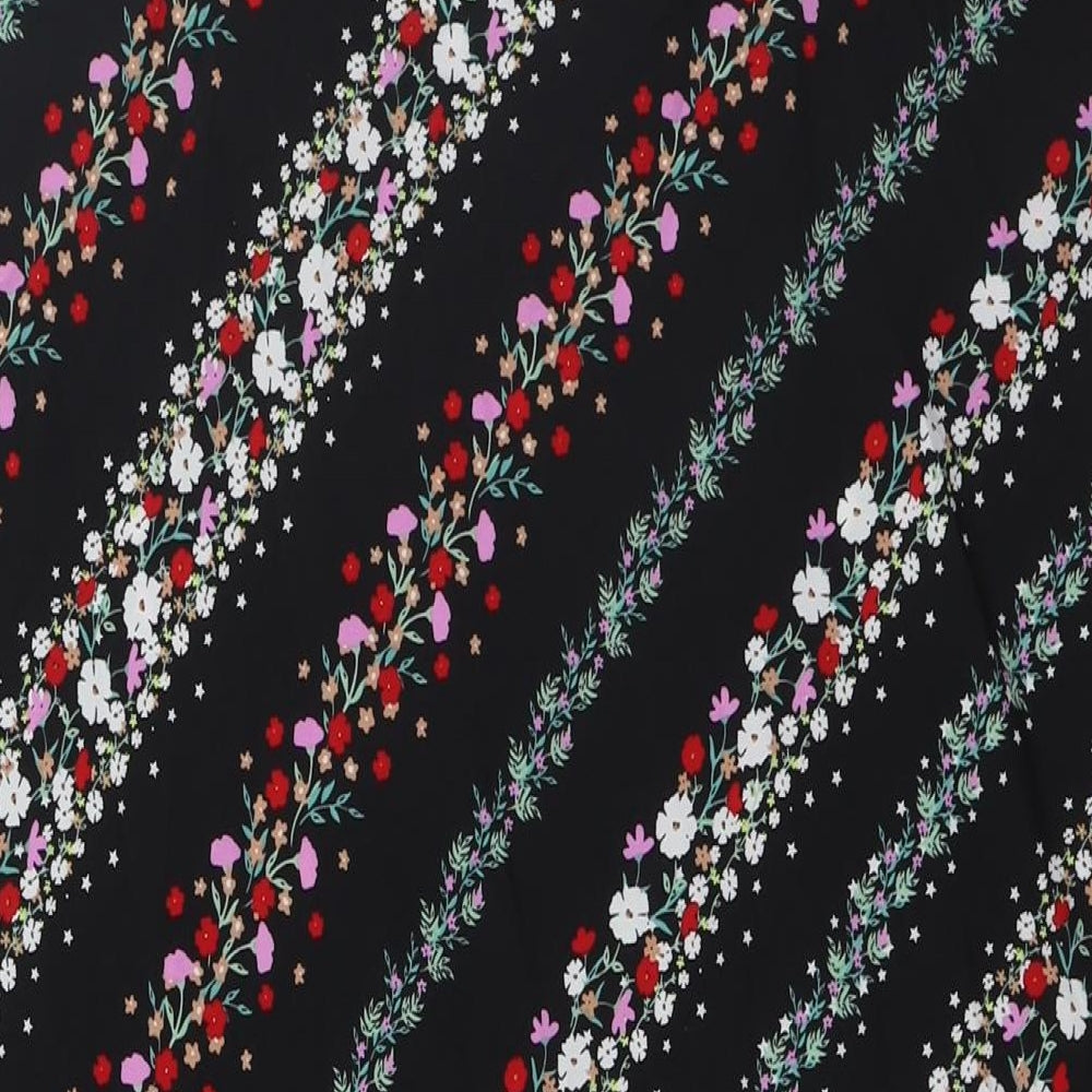 Marlon Womens Multicoloured Floral Polyester A-Line Size 16 V-Neck - Size 16-18
