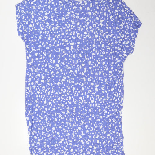 Monkl Womens Blue Viscose Shirt Dress Size XS Round Neck