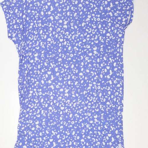 Monkl Womens Blue Viscose Shirt Dress Size XS Round Neck