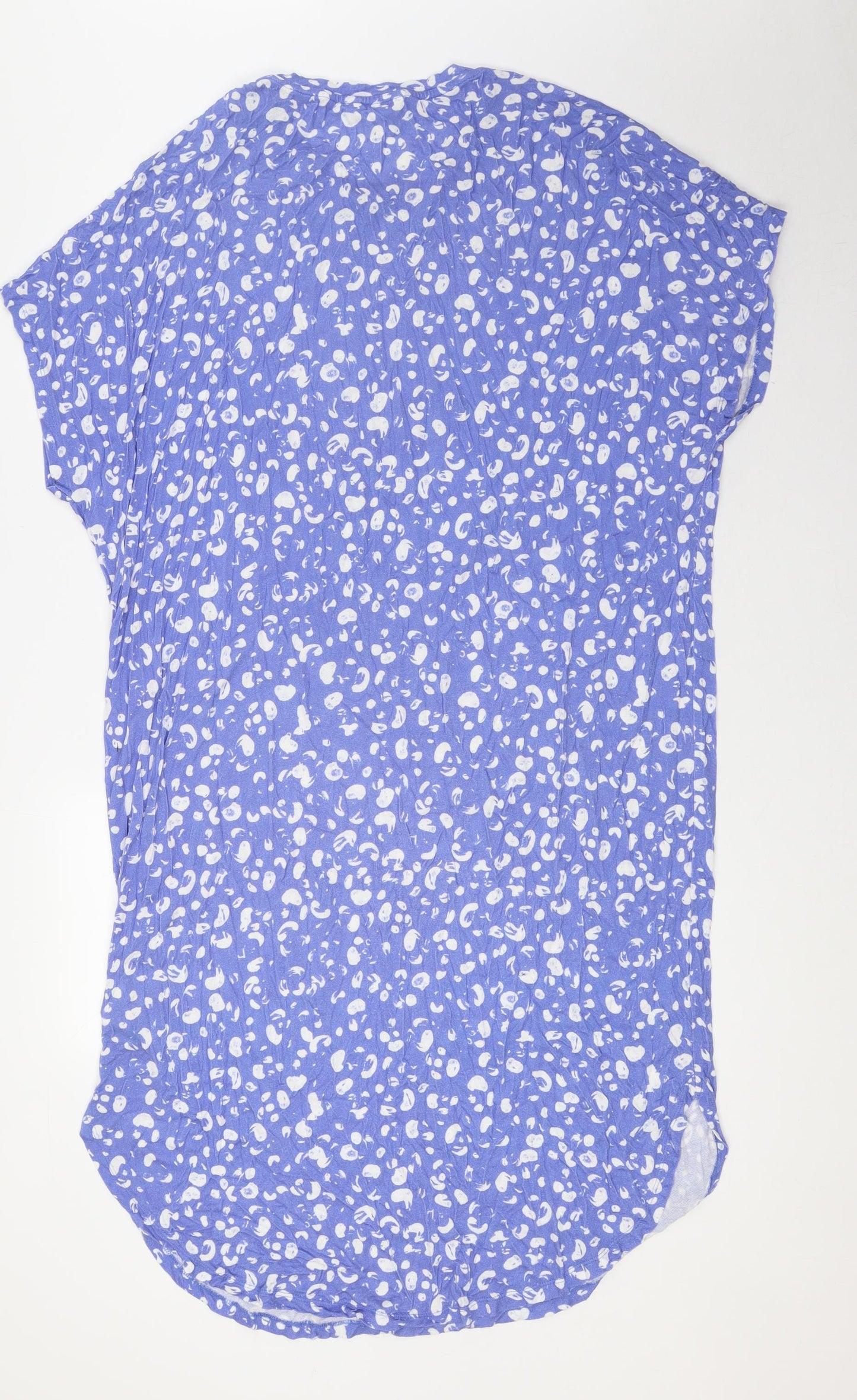 Monkl Womens Blue Viscose Shirt Dress Size XS Round Neck