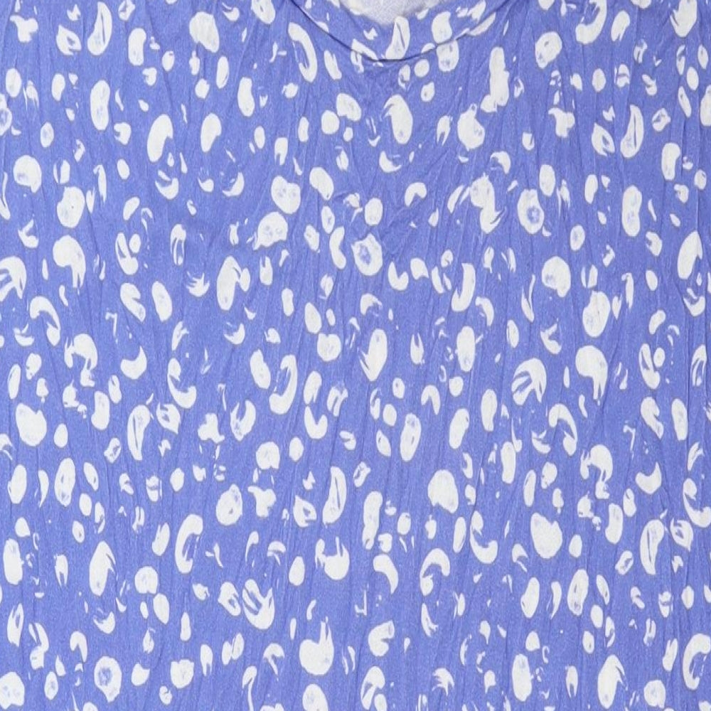 Monkl Womens Blue Viscose Shirt Dress Size XS Round Neck