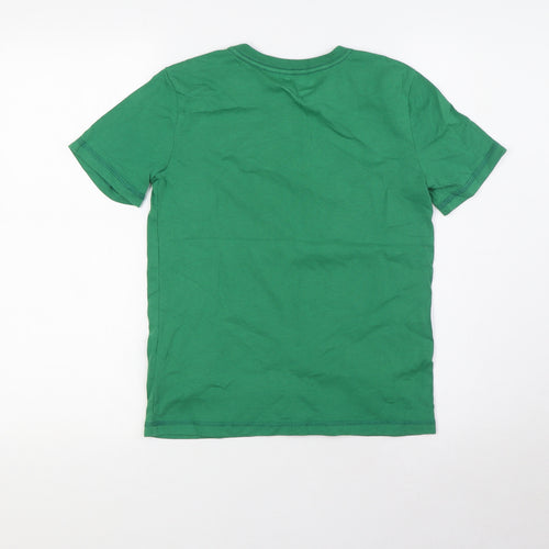 Eddie Bauer Boys Green Cotton Basic T-Shirt Size 10-11 Years Round Neck - Bears