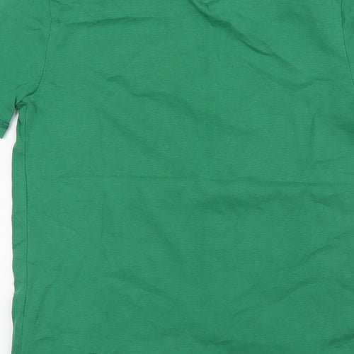 Eddie Bauer Boys Green Cotton Basic T-Shirt Size 10-11 Years Round Neck - Bears