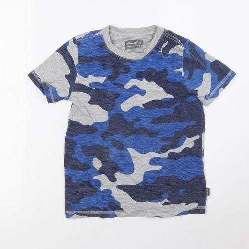 Eddie Bauer Boys Blue Cotton Basic T-Shirt Size 10-11 Years Round Neck