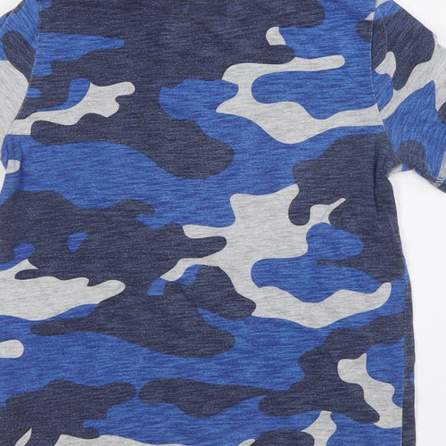 Eddie Bauer Boys Blue Cotton Basic T-Shirt Size 10-11 Years Round Neck