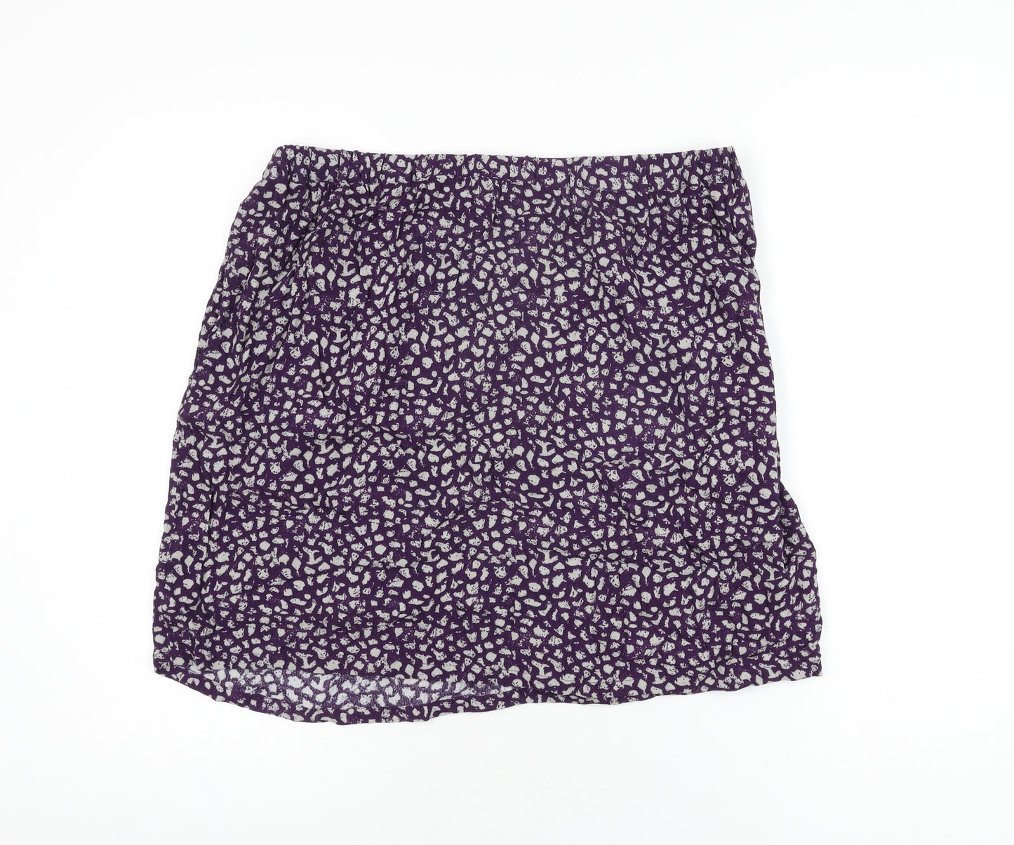 Noa Noa Womens Purple Geometric Viscose Mini Skirt Size 14