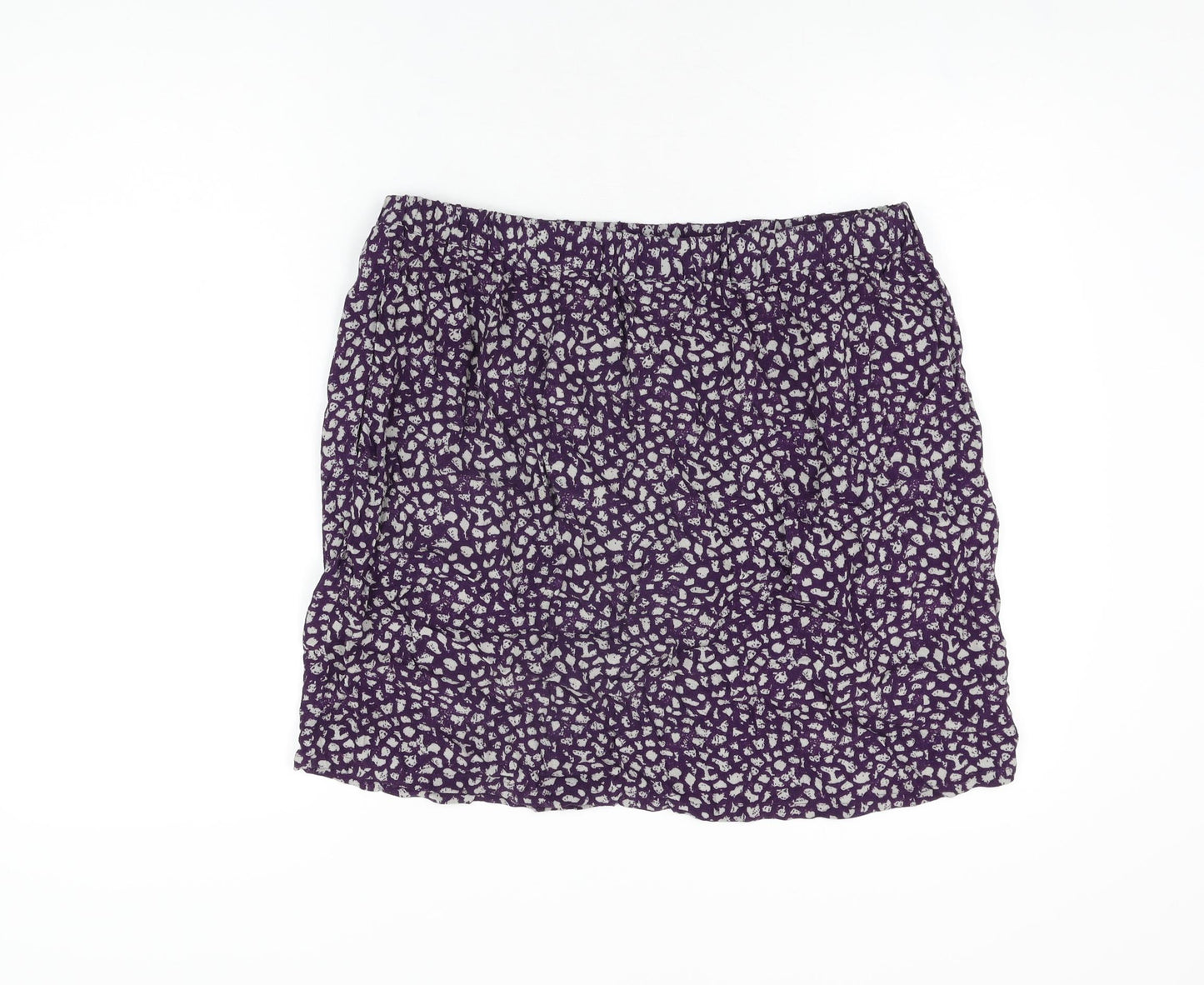 Noa Noa Womens Purple Geometric Viscose Mini Skirt Size 14