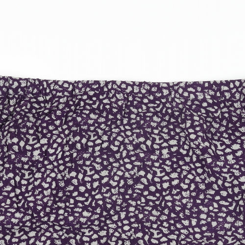 Noa Noa Womens Purple Geometric Viscose Mini Skirt Size 14