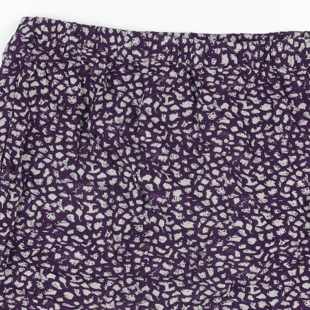 Noa Noa Womens Purple Geometric Viscose Mini Skirt Size 14