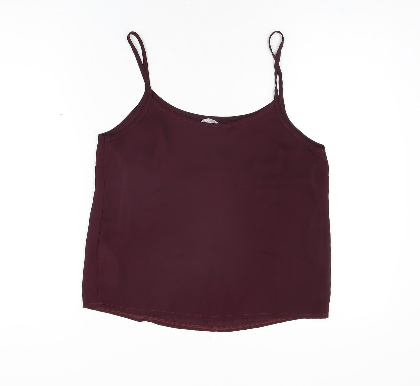 New Look Womens Purple Polyester Camisole T-Shirt Size 10 Scoop Neck