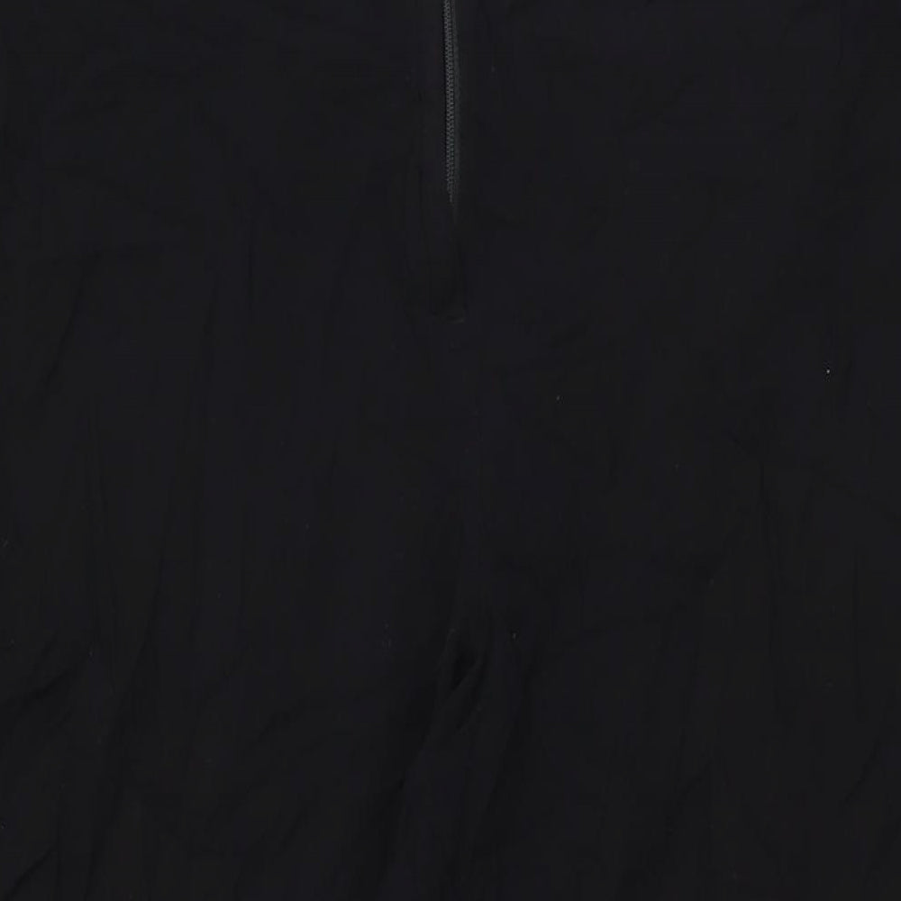 Lindex Womens Black Viscose Trousers Size L L28.5 in Regular Zip