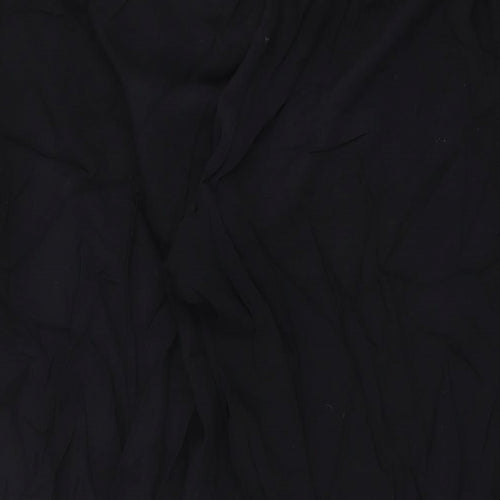 Lindex Womens Black Viscose Trousers Size L L28.5 in Regular Zip
