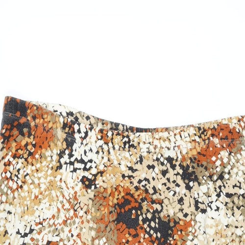 Coldwater Creek Womens Multicoloured Geometric Viscose Swing Skirt Size L