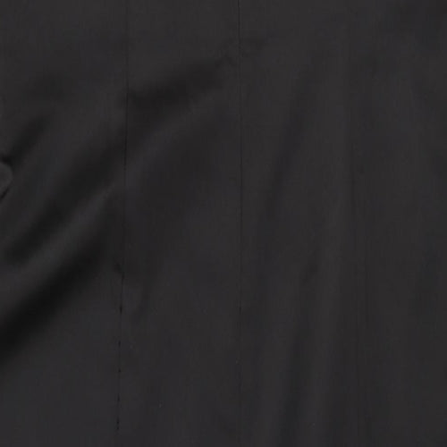 Hotsquash Womens Black Polyester Maxi Size 16 V-Neck Zip