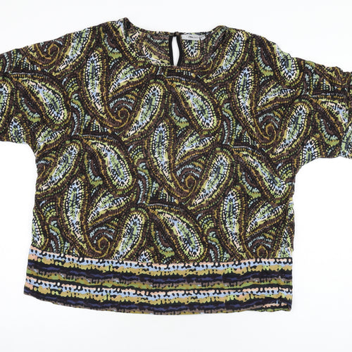 Cellbes Womens Multicoloured Geometric Viscose Basic T-Shirt Size 14 Round Neck