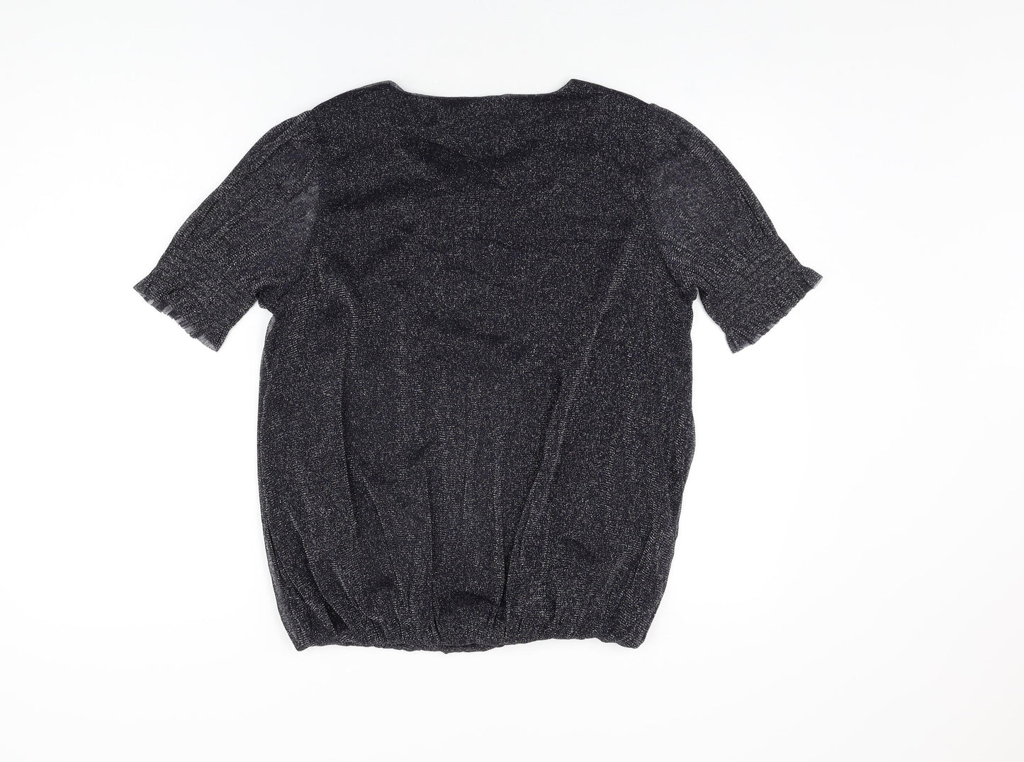 Klass Womens Blue Polyamide Basic T-Shirt Size L Round Neck