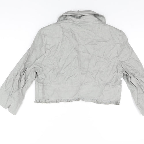 Per Una Womens Grey Jacket Size 12 Button