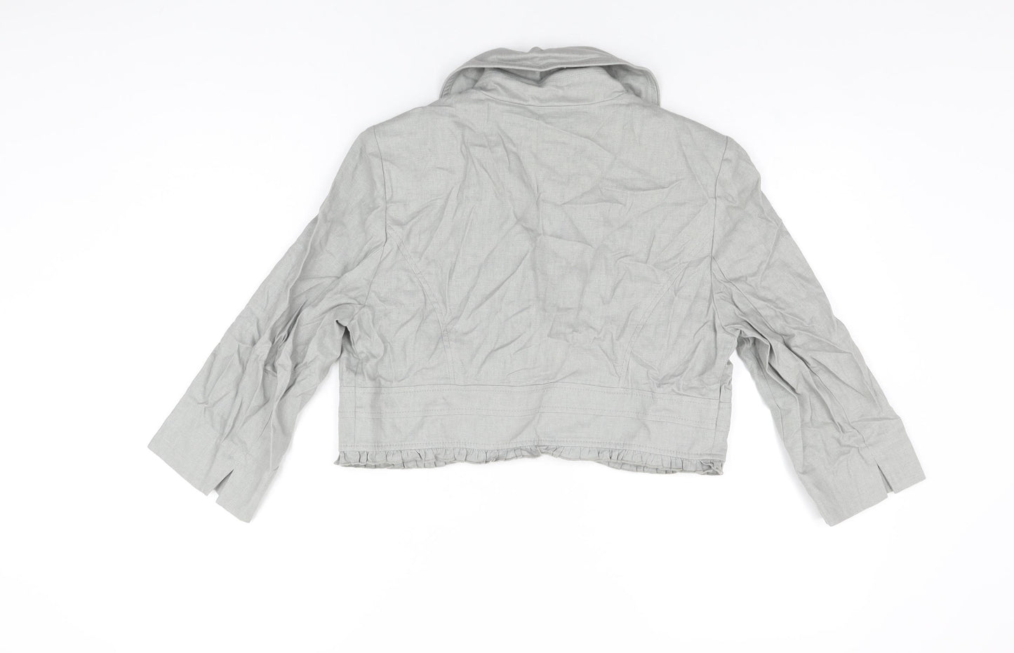 Per Una Womens Grey Jacket Size 12 Button