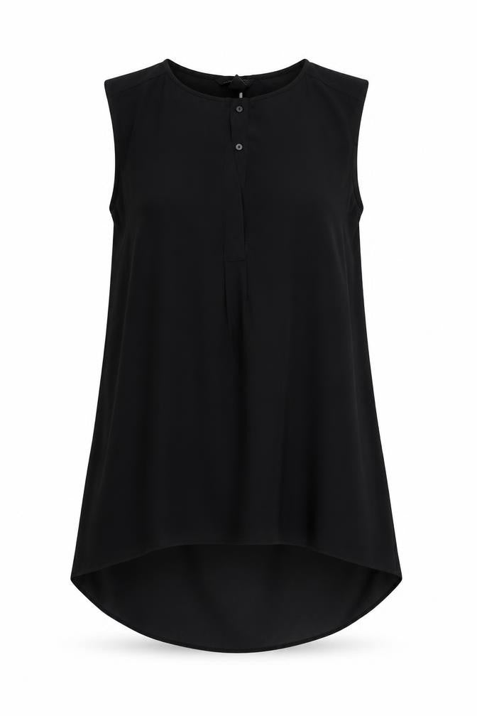 H&M Womens Black Polyester Basic Blouse Size 8 Round Neck