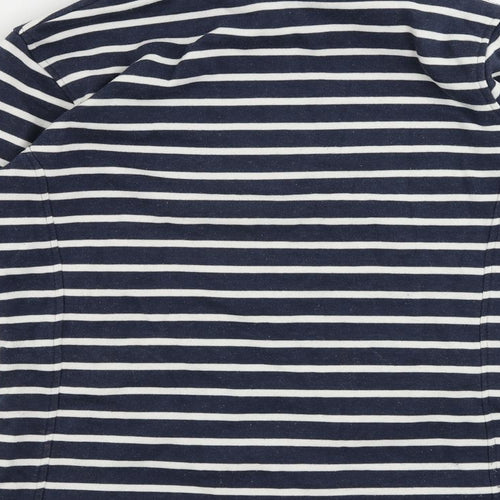 Mountain Warehouse Womens Blue Striped Cotton Pullover Sweatshirt Size 8 Zip