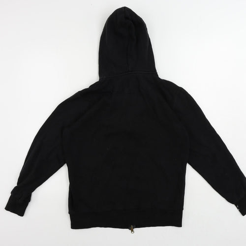 SikSilk Mens Black Cotton Full Zip Hoodie Size XS - Logo