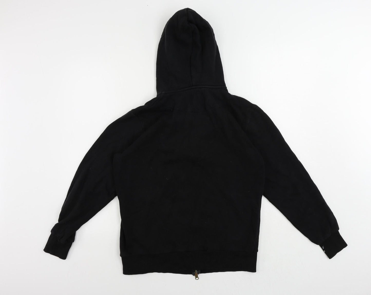 SikSilk Mens Black Cotton Full Zip Hoodie Size XS - Logo