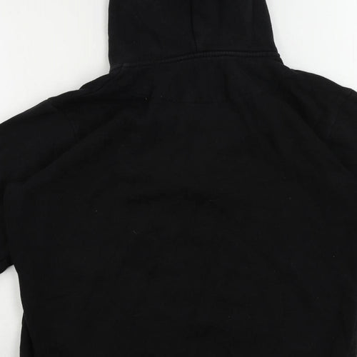 SikSilk Mens Black Cotton Full Zip Hoodie Size XS - Logo
