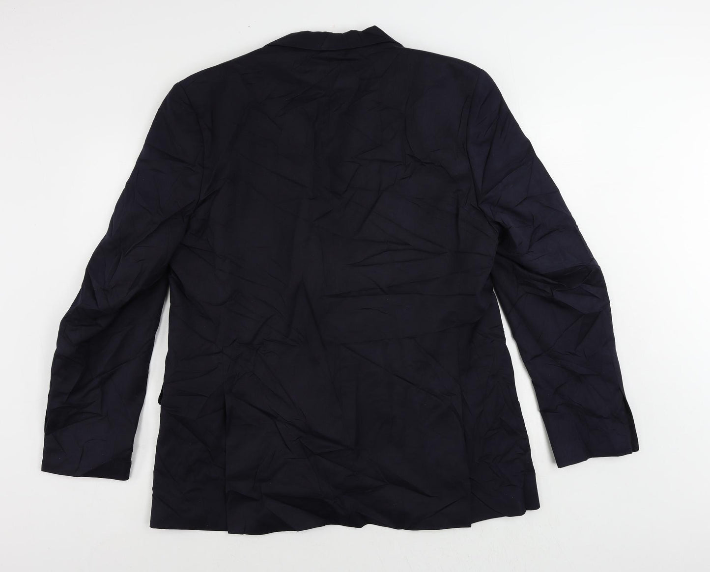 Marks and Spencer Mens Blue Polyester Tuxedo Suit Jacket Size 44 Regular