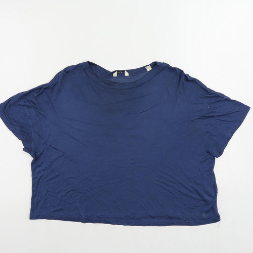 Jack Wills Womens Blue Modal Basic T-Shirt Size M Crew Neck - Vintage