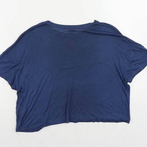 Jack Wills Womens Blue Modal Basic T-Shirt Size M Crew Neck - Vintage