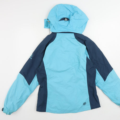 Kailas Womens Blue Windbreaker Jacket Size M Zip - Vintage Hooded Technical Waterproof
