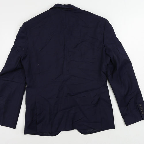 Marks and Spencer Mens Blue Wool Jacket Suit Jacket Size 38 Regular