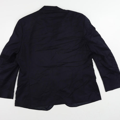 Marks and Spencer Mens Blue Polyester Tuxedo Suit Jacket Size 44 Regular