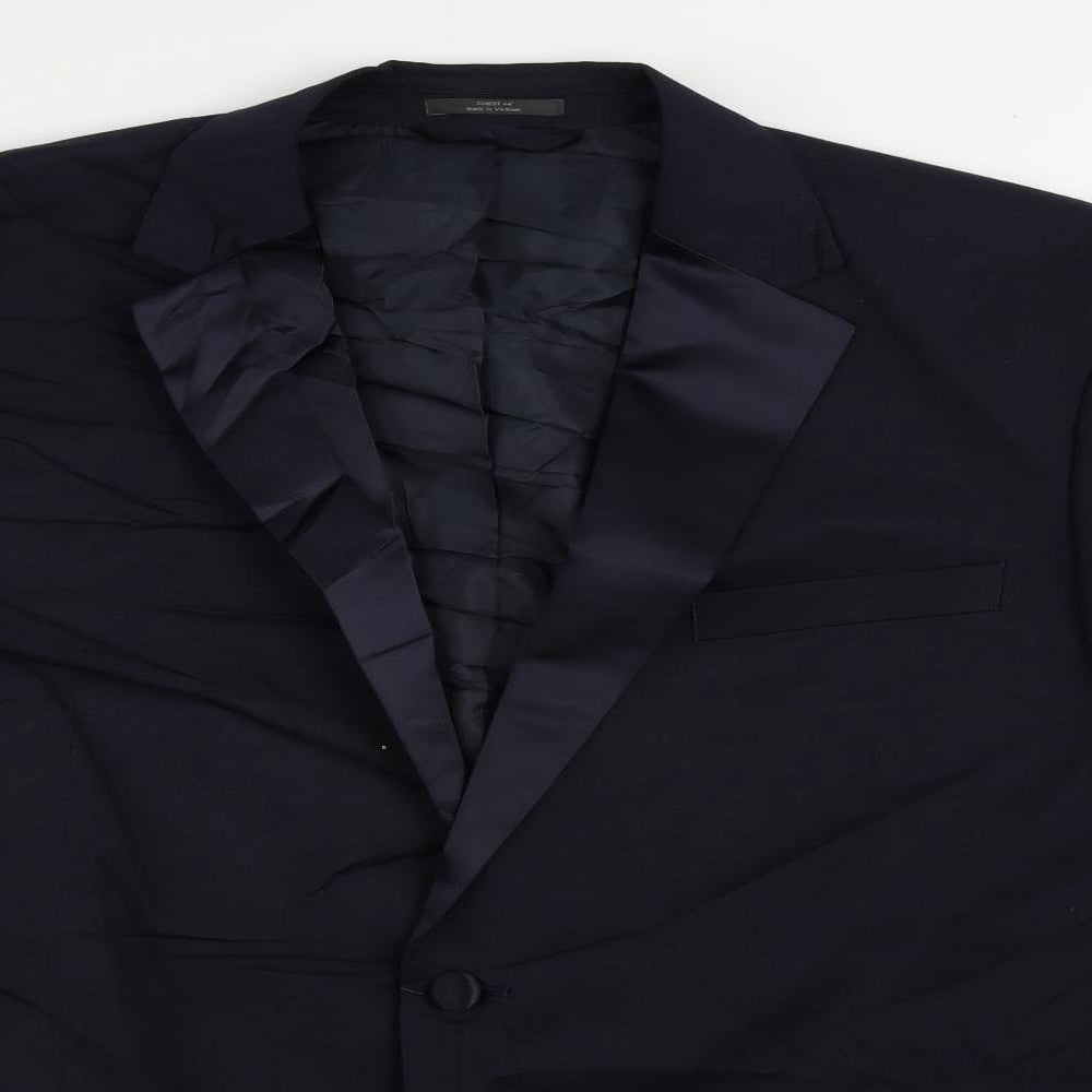 Marks and Spencer Mens Blue Polyester Tuxedo Suit Jacket Size 44 Regular