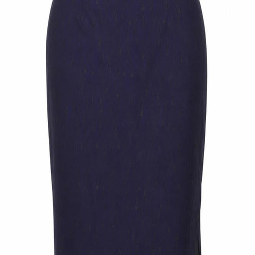Robyn Mathiesonb Womens Blue Geometric Polyamide Straight & Pencil Skirt Size 12 Zip