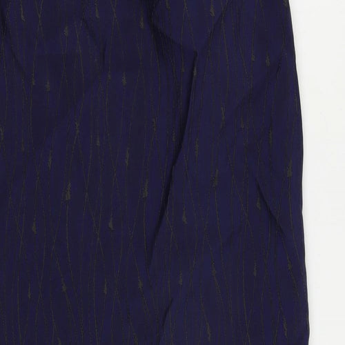 Robyn Mathiesonb Womens Blue Geometric Polyamide Straight & Pencil Skirt Size 12 Zip