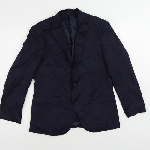 Marks and Spencer Mens Blue Polyester Jacket Suit Jacket Size 40 Regular
