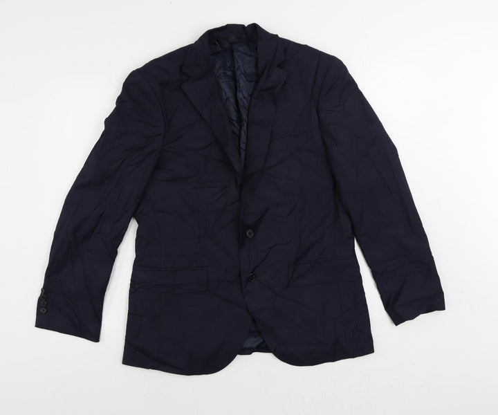 Marks and Spencer Mens Blue Polyester Jacket Suit Jacket Size 40 Regular