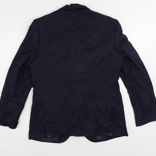 Marks and Spencer Mens Blue Polyester Jacket Suit Jacket Size 40 Regular