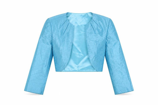 Front view of Michaela Louisa women’s blue jacket, size UK 8