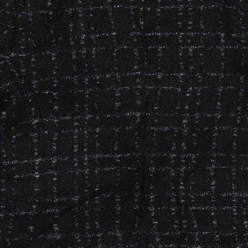 Marks and Spencer Womens Black Geometric Jacket Blazer Size 12 - Open