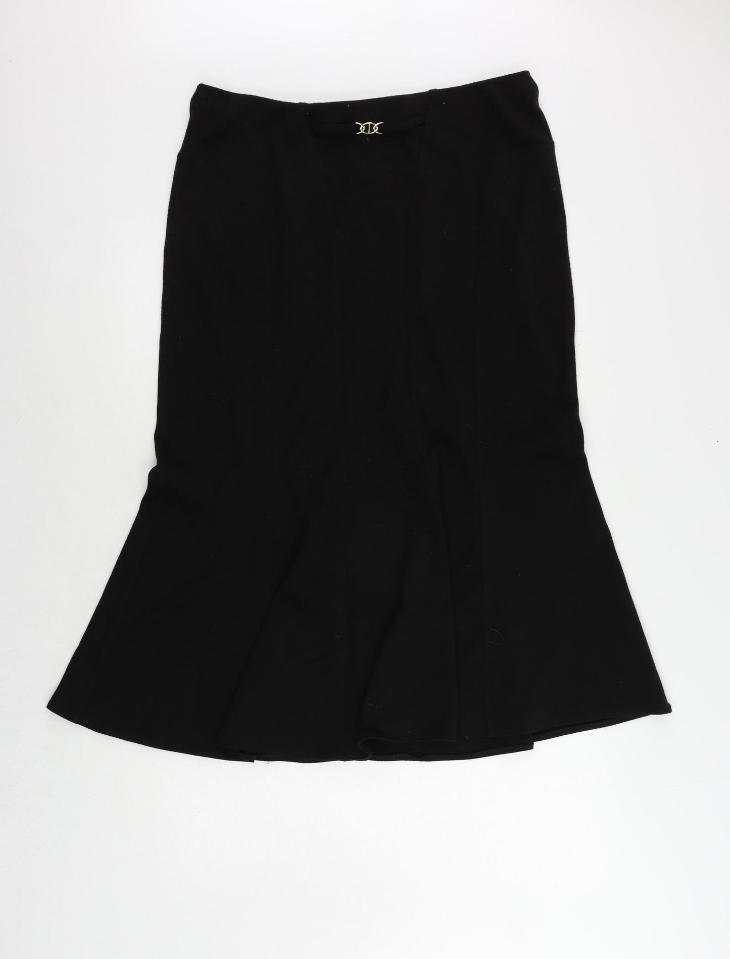 Gray & Osbourn Womens Black Acrylic Flare Skirt Size 16 - Elastic Waist