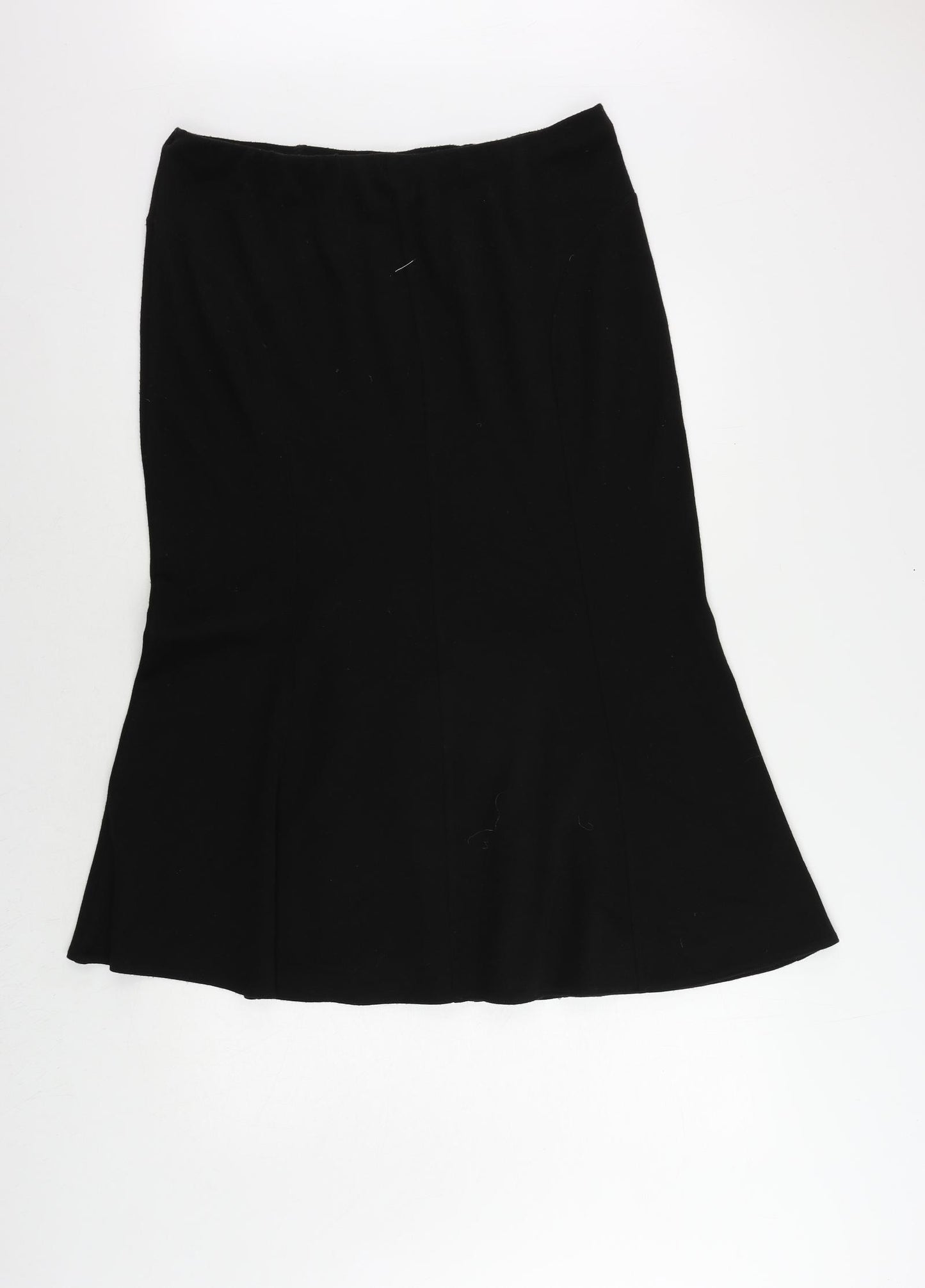 Gray & Osbourn Womens Black Acrylic Flare Skirt Size 16 - Elastic Waist